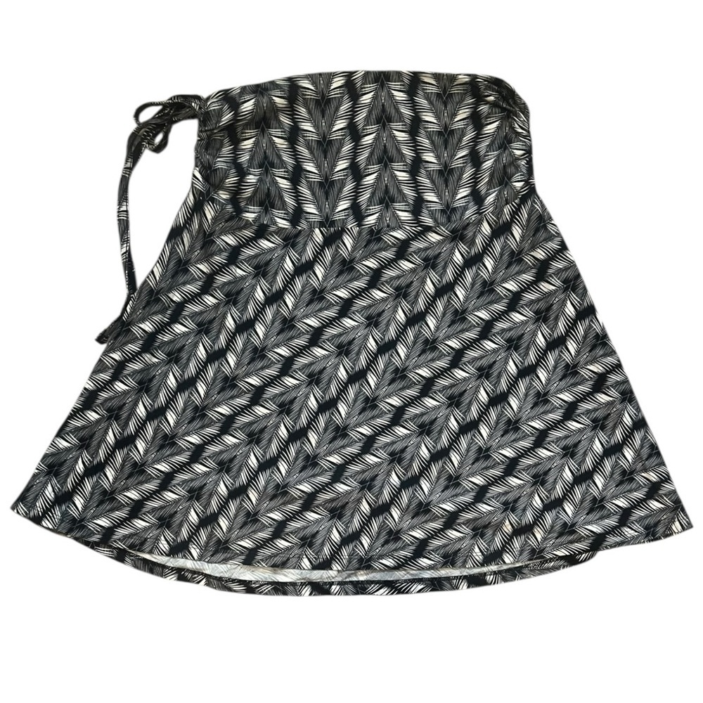 Patagonia Blue and White Leaf Pattern High Waist Mini Skirt EUC M - Picture 5 of 7